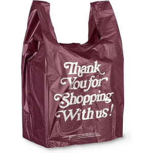 ถุงใส่เสื้อยืดพลาสติกพิมพ์โลโก้ได้ตามต้องการด้ามจับเสื้อกั๊กช้อปปิ้งซูเปอร์มาร์เก็ตรีไซเคิลได้นำกลับมาใช้ใหม่ได้ - Product Image 4