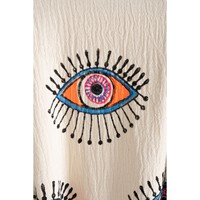 Robe turque Varol en coton biologique 100% avec col kimono, écologique, faite à la main, respirante, confortable, tissée, à manches longues pour femmes