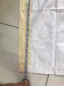 Grand sac en toile tissée PE recyclable de 100 kg 50 kg, orange jaune doré, pour l'agriculture, emballage pour le marché africain du Ghana et de la Tanzanie - Product Image 2