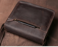 Bolso Bandolera de Cuero para Hombre, Estilo Vintage, Pequeño, Informal, con Bolsillo para Teléfono, de Alta Calidad y Duradero
