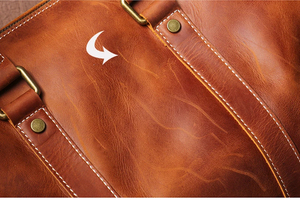 2025 Cowhide Travel Bag Women's Weekend <b>Handbag</b> Large Capacity Vintage Duffle Bags - Product Image 4