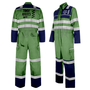 Ensemble de vêtements de sécurité réfléchissants en polyester personnalisable Chemise à boutons à bavette étanche avec logo durable à col rond - Product Image 3