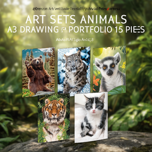 Set de Arte con Temática Animal, Portafolio de Dibujo A3, 15 Piezas - Product Image 3