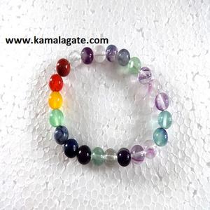 Gemstone Handmade 7 Chakra <b>Bracelets</b> Natural Rudrasksha Gemstone <b>Crystal</b> Quartz <b>Healing</b> Reiki Semi-Precious Stone Crafts on Sale - Product Image 4