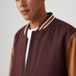 Diseño personalizado Letterman chaqueta de béisbol Streetwear Varsity chaqueta Universidad abrigo chaqueta de bombardero para los hombres - Product Image 4