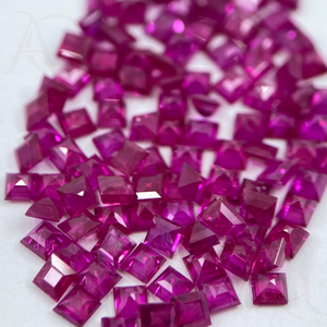 อัญมณีทรงสี่เหลี่ยมทับทิมแดงสำหรับทำเครื่องประดับอัญมณีอัญมณีทรงตัดขนาดเล็ก - Product Image 2