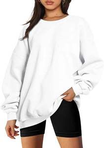 เสื้อสวมหัวคอกลมสำหรับผู้หญิง XS แขนยาวใส่สบายสำหรับฮู้ดซักกรด - Product Image 3