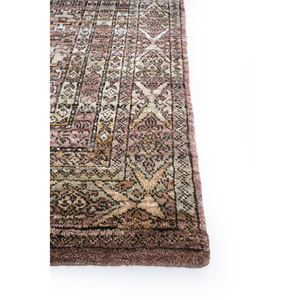 พรมขนสัตว์ถักมือสีน้ำตาลเบจ Viscaya รุ่น Enm-8005 ลายเรขาคณิตแบบอัฟกัน สำหรับบ้าน ห้องโถง ห้องนั่งเล่น-ขนนุ่มสำหรับวัยรุ่น - Product Image 4