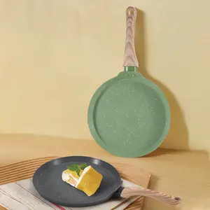 New Design Personalized Unique Custom Multi High Quality Wooden Handle Wok Small Deep Egg Frying Pan