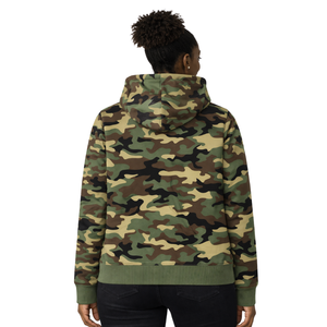 Sudadera con Capucha Camo 08 Soror, Sudadera Informal y Elegante para Mujeres de Hermandad Universitaria, Color Rosa y Verde - Product Image 2