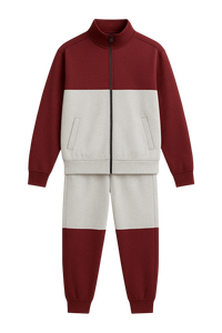 Customizable Design Best Quality 100% Cotton Fleece Winter Comfortable Track Suit Breathable with Collar Front Logo - Product Image 2