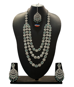 Elegante conjunto de collar de diamantes americanos multicapa Accesorio perfecto para eventos culturales y ceremonias de matrimonio - Product Image 1