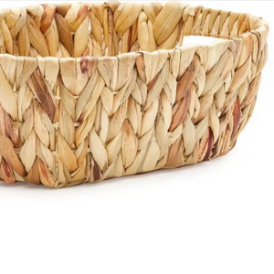 Vietnam Handwoven Oval <b>Water</b> Hyacinth Baskets Multipurpose Household Storage with <b>Carrying</b> Handles Kitchen Bathroom Organizer - Product Image 3