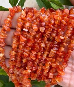 Cornaline naturelle puces non coupées perles de pépite lisses perles de bijoux fins perles orange rangée de perles brutes cornaline prix d'usine - Product Image 2