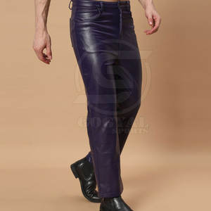 กางเกงหนังผู้ชายคุณภาพสูง ผลิตจากวัสดุหนังที่ดีที่สุด ขายส่ง เหมาะสำหรับสวมใส่ในชีวิตประจำวัน - Product Image 4