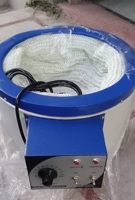 Manteau chauffant en aluminium de laboratoire pour fiole à fond rond avec serpentin chauffant et contrôleur de température, capacité 500 ml