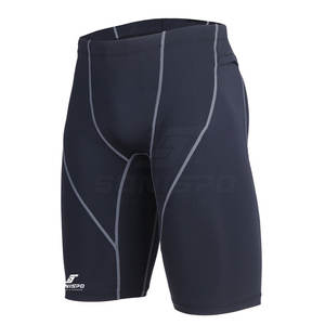 Pantalones cortos de compresión para hombre con el último diseño de calle principal de 2024, patrón sólido, precio al por mayor para correr, técnica teñida lisa - Product Image 2