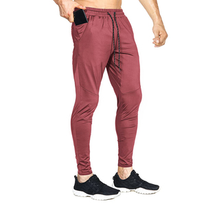 Pantalon de jogging coupe ajustée de couleur unie pour hommes sur mesure pantalon de jogging de meilleure qualité pantalon d'extérieur respirant du Pakistan - Product Image 4