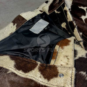 Custom Casual Canvas Hair-on Cowhide Men's Shorts-Boutique Style Exotic Pattern Quick Dry - Product Image 6