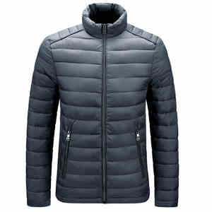 Chaqueta de Plumón Delgada y Larga para Hombre, Personalizada, de Alta Calidad, Impermeable, Transpirable, de Secado Rápido, con Forro de Lana y Exterior de Poliéster, OEM - Product Image 6