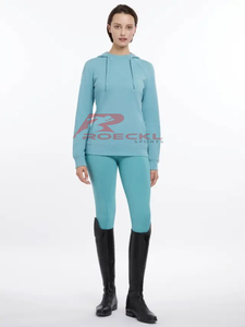 Sweat à capuche d'équitation pour femmes en gros polyvalent haute élasticité respirant tissu à séchage rapide coupe ergonomique élégant équestre - Product Image 4