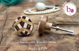 Boutons industriels en bois Chevron en résine pour chambre à coucher Hot Selling Door Drawer Cabinet Cupboard Handle Tires for Kitchen Dresser - Product Image 2