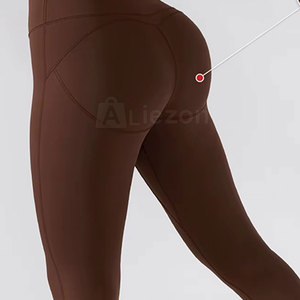Etiqueta privada Mujeres Levantamiento Fitness Leggings Cintura alta Control de barriga Mujeres Levantamiento Fitness Leggings Suministro al por mayor - Product Image 5