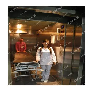 Emak Hospital Elevator MR Machine Room Above MRL Machine Room Less HYD Hydraulic Systems From 1275kg to 1600kg
