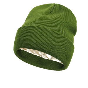 Bonnet unisexe en satin doublé antistatique pour l'hiver, bonnet chaud et souple avec doublure en soie pour hommes et femmes - Product Image 3