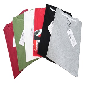 T-shirt de luxe uni en coton lourd de qualité supérieure unisexe impression personnalisée T-shirt imprimé à col rond prix de gros - Product Image 3