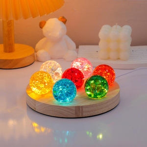 Led pha lê thủ công bóng ánh sáng nhà thông minh trong nhà 3D bảng đèn với khắc cạnh giường ngủ ánh sáng ban đêm món quà giáng sinh cho trang trí - Product Image 1