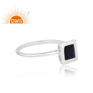 แหวนพลอย iolite ธรรมชาติเงินสเตอร์ลิงเครื่องประดับออกแบบตามต้องการของขวัญสำหรับผู้หญิงสำหรับผู้หญิง - Product Image 4