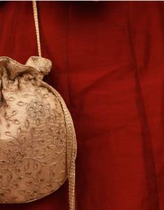 Bolso Potli para Fiesta Nupcial, Bolso Tradicional Indio Bordado a Mano para Mujer, Moda al por Mayor - Product Image 6