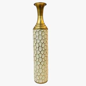 Vase de luxe et artisanal en fer, design côtier écologique, pour hôtel cinq étoiles, décoration moderne artisanale pour bureau et maison, vase à fleurs - Product Image 1