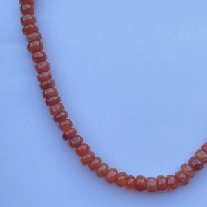 หินคาร์เนเลียนสีส้มธรรมชาติขนาด8มม. 10มม. ลูกปัดอัญมณีสีตัดเรียบ2025ปกติ - Product Image 2