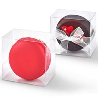 Grossistes Boîte de luxe recyclable PET/PP pour macaron Boîte à macaron en plastique transparent transparent pliable pour gâteau