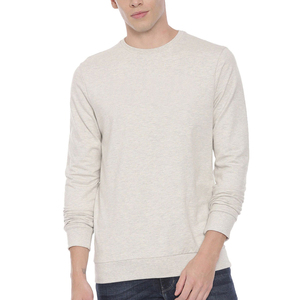Sweat-shirt à col rond pour homme, logo personnalisé, vente en gros, nouveau, super doux, en molleton de coton, avec épaules tombantes, motif uni, hiver - Product Image 1
