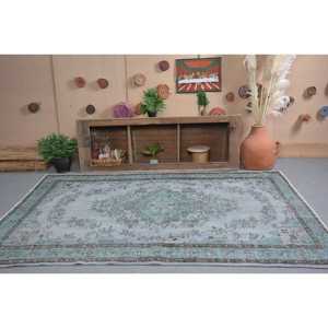 พรมตุรกี ขนาด 6x8.6 ฟุต ลายพรางสีน้ำเงิน ทำจากขนสัตว์ - Product Image 2