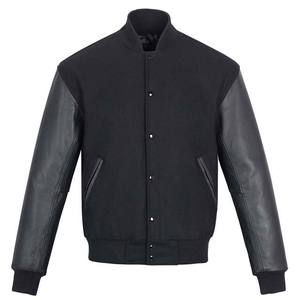 Nouvelle veste universitaire personnalisée pour homme 2026, style baseball, corps en laine avec manches 100 % cuir, tissu toile - Product Image 1