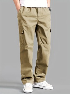 Pantalones Cargo cómodos para hombre, Color personalizado, cintura alta, tela de algodón de calidad Cargo para hombre, carga de larga duración para hombre - Product Image 2