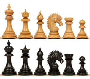 The Premium Collection Luxury Staunton Chess Board <b>Set</b> with Intricately Carved Staunton Style Chessmen - Product Image 1