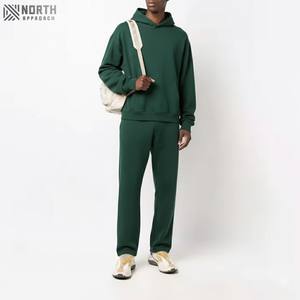 Nouveautés Pantalon évasé délavé à la peinture Ensemble de survêtement deux pièces en molleton épais en éponge française Ensemble de survêtement assorti - Product Image 4