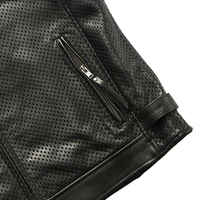 Chaleco de Cuero Genuino Negro para Hombre de Alta Calidad, Transpirable, para Invierno, Fabricación Personalizada, Servicio OEM ODM
