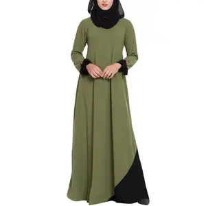 Venta caliente nuevo diseño personalizado Color largo señoras Abaya mejor precio al por mayor de secado rápido de talla grande señoras Abaya