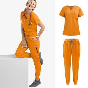 OEM Design Unisexe Flex Scrubs Sets Ensembles Médecin de l'hôpital Soins Infirmiers Uniformes Médicaux Scrubs Vente en Gros Uniformes Infirmières - Product Image 3