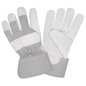 Gants de sécurité en cuir de grain de mouton robustes Gants en coton confortables résistants à l'abrasion pour le travail de protection personnelle - Product Image 6