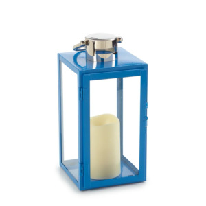 Linterna de vela de metal clásica de doble tono con mango superior de plata brillante para uso en exteriores y Hogar y propósito decorativo de Navidad - Product Image 5