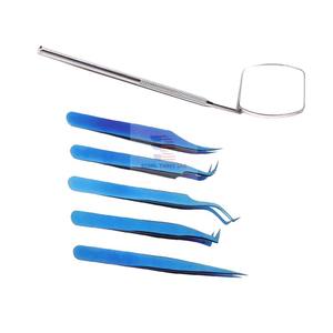 Venta al por mayor de pinzas de extensión de pestañas de acero inoxidable con espejo - Product Image 2