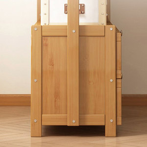 Dreamcraft ชั้นวางเสื้อผ้าห้องนอนไม้ไผ่พร้อมชั้นวางและตะขอสำหรับจัดเก็บที่ใช้งานได้จริงสำหรับบ้านของคุณผลิตในเวียดนาม - Product Image 5