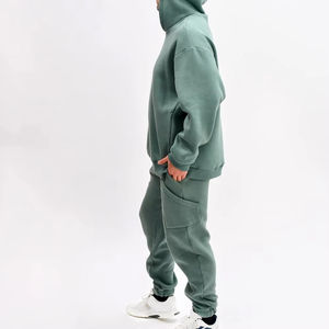 Venta caliente Sweat Suit Fleece 2 Piezas Hombres Chándal Fitness Trabajo Prendas de abrigo en blanco Slim Fit Chándales Hombres Mujeres Muy elegante - Product Image 3